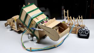  آموزش ساخت - اسباب بازی - ساخت - ماشین کنترلی - کامیون کنترلی ساخت اسباب بازی ماشین حمل زباله ( هیدرولیکی )