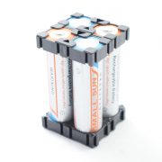براکت باتری 18650 : براکت پلاستیکی 2 تایی نگهدارنده باتری‌های سایز18650